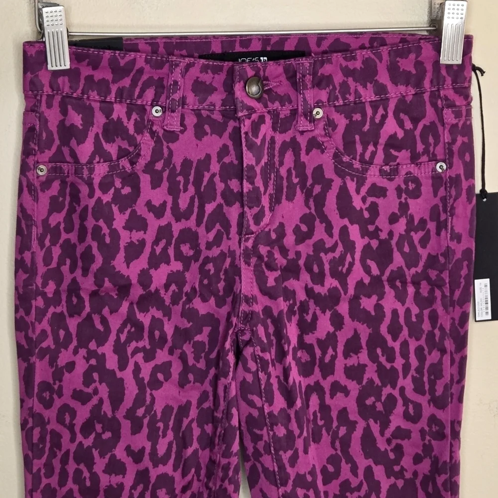 Y2K NWT Joe's Jeans Magenta Leopard Print Jeggings Skinny Jeans Girls Size 14